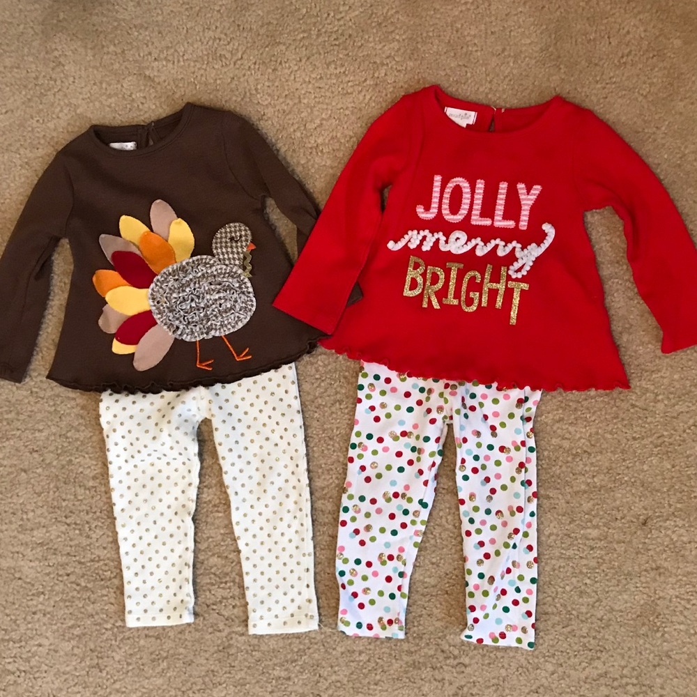 Toddler girl holiday set